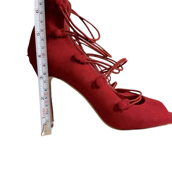 Nine West Nulywed faux suede red heels stilettos women’s shoes 6.5 - Picture 14 of 14